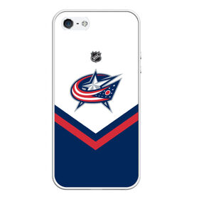 Чехол для iPhone 5/5S матовый с принтом Columbus Blue Jackets в Петрозаводске, Силикон | Область печати: задняя сторона чехла, без боковых панелей | america | canada | hockey | nhl | usa | америка | блю | джекетс | канада | коламбус | лед | нхл | сша | хоккей