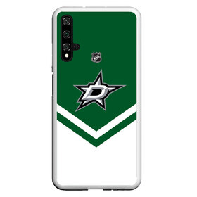 Чехол для Honor 20 с принтом Dallas Stars в Петрозаводске, Силикон | Область печати: задняя сторона чехла, без боковых панелей | america | canada | hockey | nhl | usa | америка | даллас | канада | лед | нхл | старз | сша | хоккей