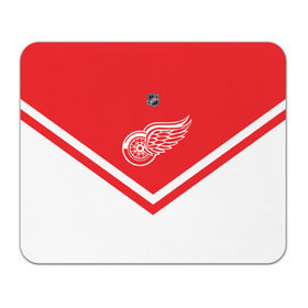 Коврик прямоугольный с принтом Detroit Red Wings в Петрозаводске, натуральный каучук | размер 230 х 185 мм; запечатка лицевой стороны | america | canada | hockey | nhl | usa | америка | детройт | канада | лед | нхл | ред | сша | уингз | хоккей