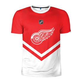 Мужская футболка 3D спортивная с принтом Detroit Red Wings в Петрозаводске, 100% полиэстер с улучшенными характеристиками | приталенный силуэт, круглая горловина, широкие плечи, сужается к линии бедра | america | canada | hockey | nhl | usa | америка | детройт | канада | лед | нхл | ред | сша | уингз | хоккей
