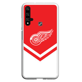 Чехол для Honor 20 с принтом Detroit Red Wings в Петрозаводске, Силикон | Область печати: задняя сторона чехла, без боковых панелей | america | canada | hockey | nhl | usa | америка | детройт | канада | лед | нхл | ред | сша | уингз | хоккей