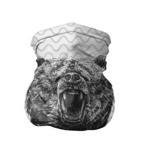Бандана-труба 3D с принтом Bear Dreamcatcher в Петрозаводске, 100% полиэстер, ткань с особыми свойствами — Activecool | плотность 150‒180 г/м2; хорошо тянется, но сохраняет форму | bear | beast | forest | russia | siberian | зверь | лес | ловец | медведь | россия | сибирь | сон | ярость