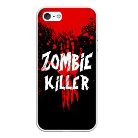 Чехол для iPhone 5/5S матовый с принтом Zombie Killer в Петрозаводске, Силикон | Область печати: задняя сторона чехла, без боковых панелей | blood | dark | killer | monster | zombie | зомби | кровь | монстр | нечисть