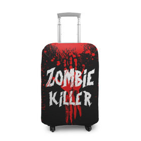Чехол для чемодана 3D с принтом Zombie Killer в Петрозаводске, 86% полиэфир, 14% спандекс | двустороннее нанесение принта, прорези для ручек и колес | blood | dark | killer | monster | zombie | зомби | кровь | монстр | нечисть
