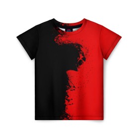 Детская футболка 3D с принтом Blood Rage в Петрозаводске, 100% гипоаллергенный полиэфир | прямой крой, круглый вырез горловины, длина до линии бедер, чуть спущенное плечо, ткань немного тянется | blood | dark | killer | monster | zombie | зомби | кровь | монстр | нечисть