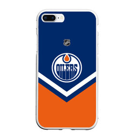 Чехол для iPhone 7Plus/8 Plus матовый с принтом Edmonton Oilers в Петрозаводске, Силикон | Область печати: задняя сторона чехла, без боковых панелей | america | canada | hockey | nhl | usa | америка | детройт | канада | лед | нхл | ойлерз | сша | хоккей | эдмонтон