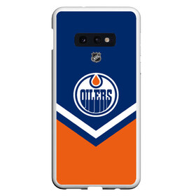 Чехол для Samsung S10E с принтом Edmonton Oilers в Петрозаводске, Силикон | Область печати: задняя сторона чехла, без боковых панелей | Тематика изображения на принте: america | canada | hockey | nhl | usa | америка | детройт | канада | лед | нхл | ойлерз | сша | хоккей | эдмонтон