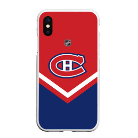 Чехол для iPhone XS Max матовый с принтом Montreal Canadiens в Петрозаводске, Силикон | Область печати: задняя сторона чехла, без боковых панелей | america | canada | hockey | nhl | usa | америка | канада | канадиенс | лед | монреаль | нхл | сша | хоккей