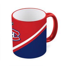 Кружка 3D с принтом Montreal Canadiens в Петрозаводске, керамика | ёмкость 330 мл | america | canada | hockey | nhl | usa | америка | канада | канадиенс | лед | монреаль | нхл | сша | хоккей