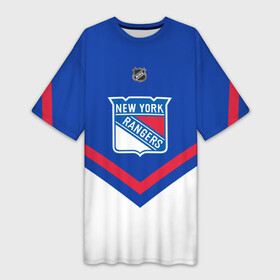 Платье-футболка 3D с принтом New York Rangers в Петрозаводске,  |  | america | canada | hockey | nhl | usa | америка | канада | лед | нхл | нью йорк | рейнджерс | сша | хоккей