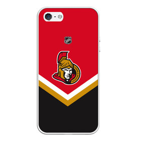 Чехол для iPhone 5/5S матовый с принтом Ottawa Senators в Петрозаводске, Силикон | Область печати: задняя сторона чехла, без боковых панелей | america | canada | hockey | nhl | usa | америка | канада | лед | нхл | оттава | сенаторз | сша | хоккей