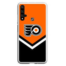 Чехол для Honor 20 с принтом Philadelphia Flyers в Петрозаводске, Силикон | Область печати: задняя сторона чехла, без боковых панелей | Тематика изображения на принте: america | canada | hockey | nhl | usa | америка | канада | лед | нхл | сша | филадельфия | флайерз | хоккей