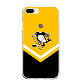 Чехол для iPhone 7Plus/8 Plus матовый с принтом Pittsburgh Penguins в Петрозаводске, Силикон | Область печати: задняя сторона чехла, без боковых панелей | america | canada | hockey | nhl | usa | америка | канада | лед | нхл | пингвинз | питтсбург | сша | хоккей