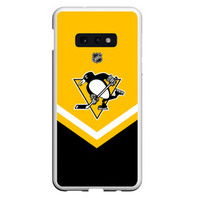 Чехол для Samsung S10E с принтом Pittsburgh Penguins в Петрозаводске, Силикон | Область печати: задняя сторона чехла, без боковых панелей | america | canada | hockey | nhl | usa | америка | канада | лед | нхл | пингвинз | питтсбург | сша | хоккей