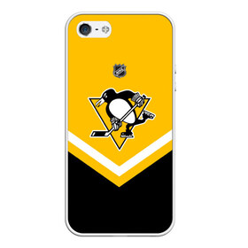 Чехол для iPhone 5/5S матовый с принтом Pittsburgh Penguins в Петрозаводске, Силикон | Область печати: задняя сторона чехла, без боковых панелей | america | canada | hockey | nhl | usa | америка | канада | лед | нхл | пингвинз | питтсбург | сша | хоккей