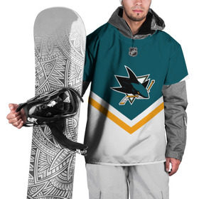 Накидка на куртку 3D с принтом San Jose Sharks в Петрозаводске, 100% полиэстер |  | Тематика изображения на принте: america | canada | hockey | nhl | usa | акула | америка | канада | лед | нхл | сан хосе | сша | хоккей | шаркс