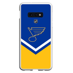 Чехол для Samsung S10E с принтом St Louis Blues в Петрозаводске, Силикон | Область печати: задняя сторона чехла, без боковых панелей | america | canada | hockey | nhl | usa | америка | блюз | канада | лед | нхл | сент луис | сша | хоккей