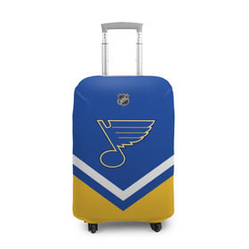 Чехол для чемодана 3D с принтом St. Louis Blues в Петрозаводске, 86% полиэфир, 14% спандекс | двустороннее нанесение принта, прорези для ручек и колес | america | canada | hockey | nhl | usa | америка | блюз | канада | лед | нхл | сент луис | сша | хоккей