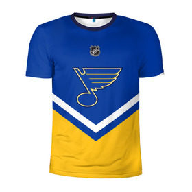 Мужская футболка 3D спортивная с принтом St. Louis Blues в Петрозаводске, 100% полиэстер с улучшенными характеристиками | приталенный силуэт, круглая горловина, широкие плечи, сужается к линии бедра | america | canada | hockey | nhl | usa | америка | блюз | канада | лед | нхл | сент луис | сша | хоккей