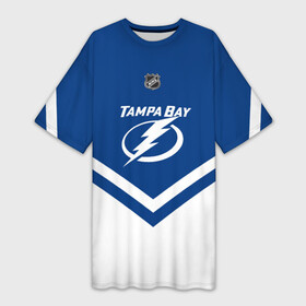 Платье-футболка 3D с принтом Tampa Bay Lightning в Петрозаводске,  |  | america | canada | hockey | nhl | usa | америка | бэй | канада | лайтнинг | лед | нхл | сша | тампа | хоккей