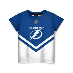 Детская футболка 3D с принтом Tampa Bay Lightning в Петрозаводске, 100% гипоаллергенный полиэфир | прямой крой, круглый вырез горловины, длина до линии бедер, чуть спущенное плечо, ткань немного тянется | america | canada | hockey | nhl | usa | америка | бэй | канада | лайтнинг | лед | нхл | сша | тампа | хоккей