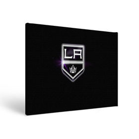 Холст прямоугольный с принтом Los Angeles Kings в Петрозаводске, 100% ПВХ |  | hockey | kings | los angeles | nhl | корона | нхл | хоккеист | хоккей