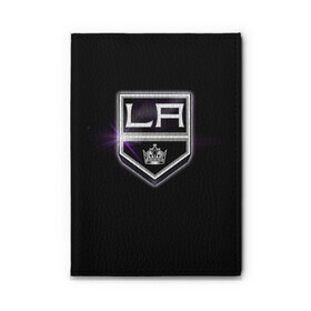 Обложка для автодокументов с принтом Los Angeles Kings в Петрозаводске, натуральная кожа |  размер 19,9*13 см; внутри 4 больших “конверта” для документов и один маленький отдел — туда идеально встанут права | hockey | kings | los angeles | nhl | корона | нхл | хоккеист | хоккей