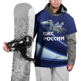 Накидка на куртку 3D с принтом ВКС России в Петрозаводске, 100% полиэстер |  | su 30 | ввс | вкс | лётчик | окб сухого | пилот | россия | самолёт | су 30