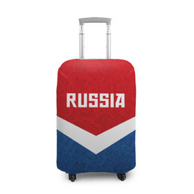 Чехол для чемодана 3D с принтом Russia Team в Петрозаводске, 86% полиэфир, 14% спандекс | двустороннее нанесение принта, прорези для ручек и колес | cup | football | russia | олипм | россия | русская | русский | футбол | хохлома