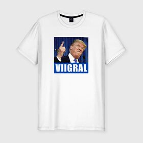 Мужская футболка премиум с принтом Трамп 1 в Петрозаводске, 92% хлопок, 8% лайкра | приталенный силуэт, круглый вырез ворота, длина до линии бедра, короткий рукав | america | donald | trump | usa | америка | дональд | трамп