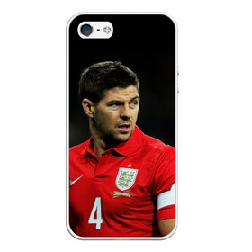 Чехол для iPhone 5/5S матовый с принтом Steven Gerrard в Петрозаводске, Силикон | Область печати: задняя сторона чехла, без боковых панелей | england national team | premier league | steven gerrard | англия | ливерпуль | стивен джеррард | футбол