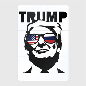 Магнитный плакат 2Х3 с принтом Дональд Трамп в Петрозаводске, Полимерный материал с магнитным слоем | 6 деталей размером 9*9 см | 