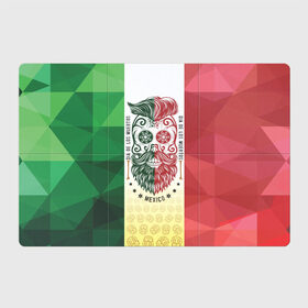 Магнитный плакат 3Х2 с принтом Мексика в Петрозаводске, Полимерный материал с магнитным слоем | 6 деталей размером 9*9 см | Тематика изображения на принте: мексика | флаг | череп