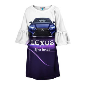 Детское платье 3D с принтом Lexus the best в Петрозаводске, 100% полиэстер | прямой силуэт, чуть расширенный к низу. Круглая горловина, на рукавах — воланы | lexus | авто | автомобиль | водитель | лексус | машина | тачка