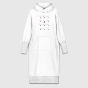 Платье удлиненное хлопок с принтом 12 эмоций бультерьера в Петрозаводске,  |  | emoji | булечка | булик | буль | бультерьер | смайл | собака | эмоджи | эмодзи