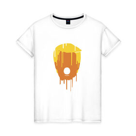 Женская футболка хлопок с принтом Дональд Трамп в Петрозаводске, 100% хлопок | прямой крой, круглый вырез горловины, длина до линии бедер, слегка спущенное плечо | 