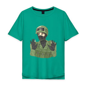 Мужская футболка хлопок Oversize с принтом 4ch CS:GO в Петрозаводске, 100% хлопок | свободный крой, круглый ворот, “спинка” длиннее передней части | 4ch | counter strike | кс го