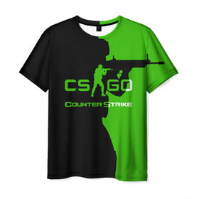 Мужская футболка 3D с принтом CS GO в Петрозаводске, 100% полиэфир | прямой крой, круглый вырез горловины, длина до линии бедер | csgo | global offensive | контр страйк | контра