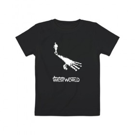 Детская футболка хлопок с принтом Мир дикого запада 1 в Петрозаводске, 100% хлопок | круглый вырез горловины, полуприлегающий силуэт, длина до линии бедер | 