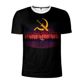 Мужская футболка 3D спортивная с принтом Mother russia bleeds 2 в Петрозаводске, 100% полиэстер с улучшенными характеристиками | приталенный силуэт, круглая горловина, широкие плечи, сужается к линии бедра | Тематика изображения на принте: indie | mother russia bleeds | игра | игры | инди