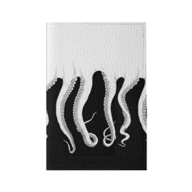 Обложка для паспорта матовая кожа с принтом Octopus в Петрозаводске, натуральная матовая кожа | размер 19,3 х 13,7 см; прозрачные пластиковые крепления | octopus