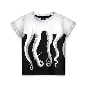 Детская футболка 3D с принтом Octopus в Петрозаводске, 100% гипоаллергенный полиэфир | прямой крой, круглый вырез горловины, длина до линии бедер, чуть спущенное плечо, ткань немного тянется | Тематика изображения на принте: octopus