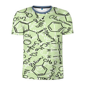 Мужская футболка 3D спортивная с принтом Формула в Петрозаводске, 100% полиэстер с улучшенными характеристиками | приталенный силуэт, круглая горловина, широкие плечи, сужается к линии бедра | новая | формула | химия