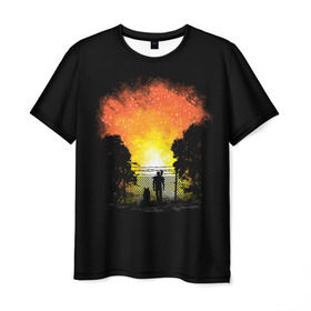 Мужская футболка 3D с принтом Wasteland Apocalypse в Петрозаводске, 100% полиэфир | прямой крой, круглый вырез горловины, длина до линии бедер | atom | bomb | boy | fallout | radioactive | vault | wasteland | атом | бой | бомба | волт | мальчик | радиация | фоллаут | ядерная
