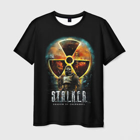 Мужская футболка 3D с принтом STALKER: Shadow of Chernobyl в Петрозаводске, 100% полиэфир | прямой крой, круглый вырез горловины, длина до линии бедер | chernobyl | radiation | radioactive | stalker | ukraine | zone | зона | радиация | радиоактивность | сталкер | украина | чернобыль