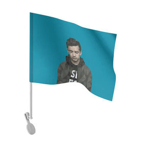 Флаг для автомобиля с принтом Тайлер Джозеф в Петрозаводске, 100% полиэстер | Размер: 30*21 см | joseph | twenty one pilots | tyler | джозеф | пилоты | тайлер