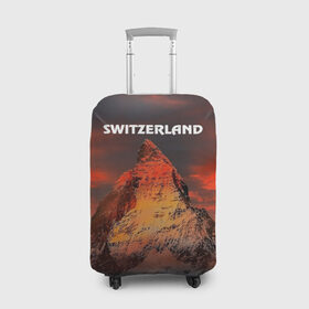 Чехол для чемодана 3D с принтом Швейцария в Петрозаводске, 86% полиэфир, 14% спандекс | двустороннее нанесение принта, прорези для ручек и колес | switzerland | альпы | горы | заграница | отдых | отпуск | туризм | турист