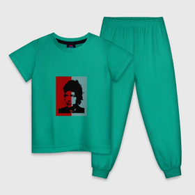 Детская пижама хлопок с принтом Bob Dylan в Петрозаводске, 100% хлопок |  брюки и футболка прямого кроя, без карманов, на брюках мягкая резинка на поясе и по низу штанин
 | Тематика изображения на принте: дилан | знаменитости | музыка | рок