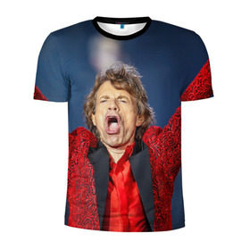 Мужская футболка 3D спортивная с принтом Rolling Stones в Петрозаводске, 100% полиэстер с улучшенными характеристиками | приталенный силуэт, круглая горловина, широкие плечи, сужается к линии бедра | Тематика изображения на принте: 