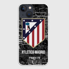 Чехол для iPhone 13 mini с принтом Атлетико Мадрид в Петрозаводске,  |  | atletico madrid | club | football | spanish | атлетико мадрид | испанский | клуб | футбольный
